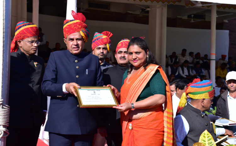  पुजा सुराणा को जोधपुर जिला प्रशासन ने किया सम्मानित