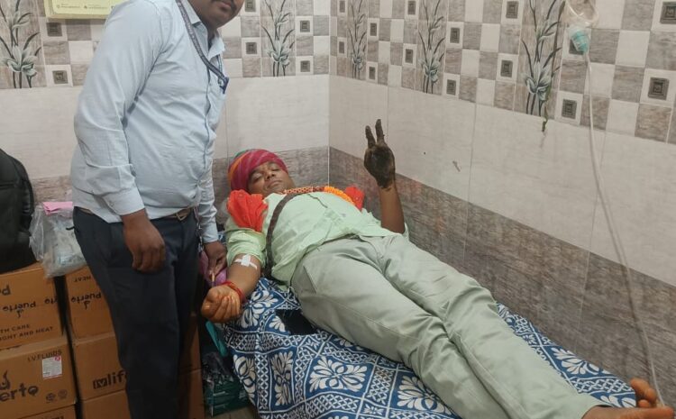  रक्तदान करने पहुंचे दूल्हा राजा: “राष्ट्र सर्वोपरि है, विवाह बाद में!”रातानाडा क्षेत्र में युद्ध जैसी परिस्थितियों के बीच हुआ प्रेरणादायक रक्तदान शिविर