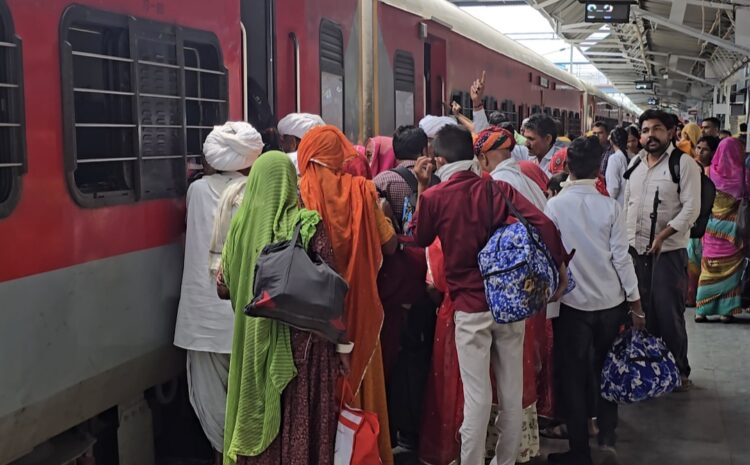  यात्रियों की सुविधा हेतु डिब्बो की अस्थाई बढोतरी02 जोडी रेलसेवाओं में बढाया साधारण श्रेणी डिब्बा