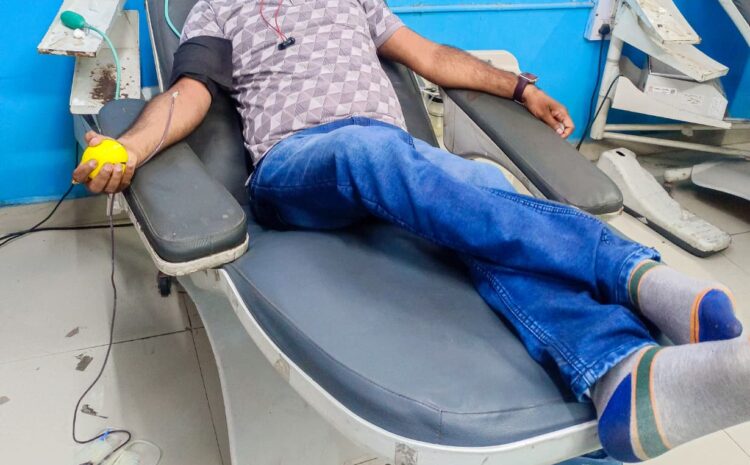  श्री सैन रक्तदान समिति ने सेना के जवानो के लिए किया रक्तदान