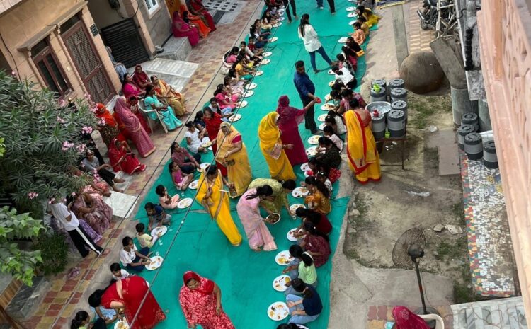  नवरात्रि पर 131 कन्याओं का पूजन एवं भोजन